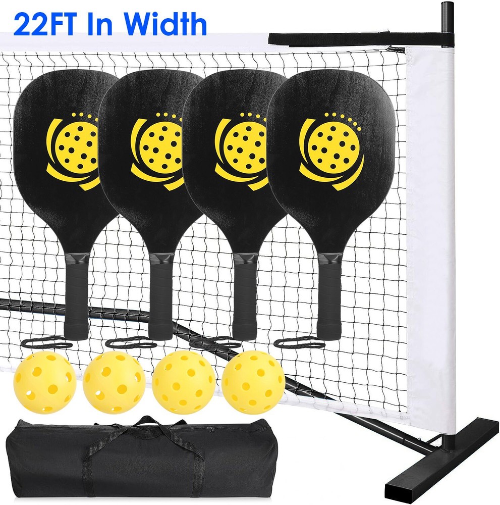 Pickleball Net & 22ft Regulation Size Net Pickle Ball Net System w/ Bag Play Toy