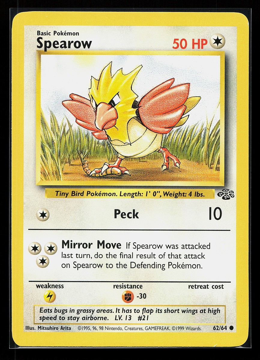 Spearow 62/64 Common Jungle Pokmon Card