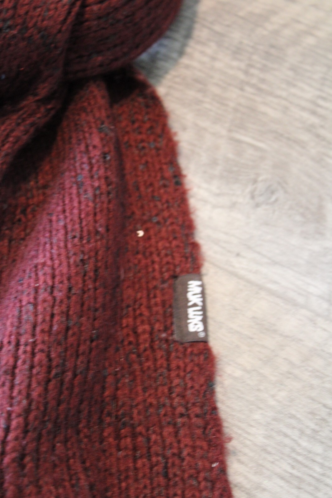 Muk Luks Oblong Rectangle Knit Solid Dk Brick Red… - image 16