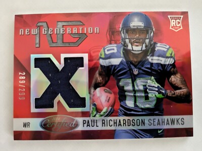 2014 Certified PAUL RICHARDSON #NG-PR RC mat mirror red patch jersey #/299  
