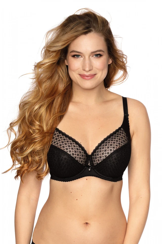 Gaia black unlined soft full cup Bra Lingerie BS0874 Samira 34H - Image 3 of 4