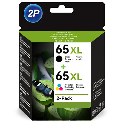 XL Printer Ink Cartridges for HP 65XL Deskjet 2600 2655 3720 ENVY 5052 5000 5055