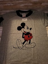 Rare Vintage Mickey Mouse TShirt Grey Child Large Single Stitch Made In USA New 