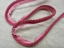 7mm Flanged Piping Cord Metallic Twisted Rope Decor Trim Cushion - Salmon Pink