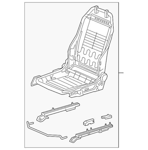 Marco de asiento delantero derecho para Honda (N/P 81126-TLA-C01)