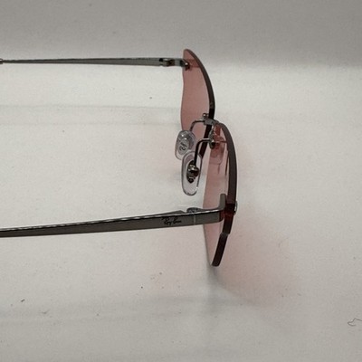 Ray-Ban Anh RB3731 Sunglasses Gunmetal Pink Geometric  display picture 2