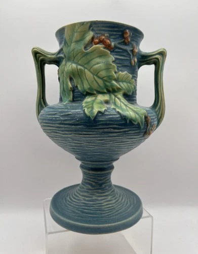 Roseville Bushberry Pottery Double Handle Vase Beautiful Urn Planter As Is