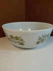 Vintage PYREX Spring Blossom/Crazy Daisy 404 Nesting Mixing Bowl White/green 4qt