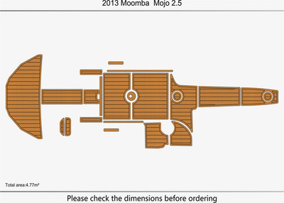 Fit for 2012 Moomba Mojo 2.5 Custom Deck EVA Foam Boat Flooring