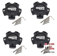 4pcs for Moto Metal 845L121 Matte Black Wheel Center Cap Hub Caps