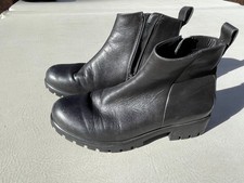 ECCO Modtray Black Leather Water Resistant An...