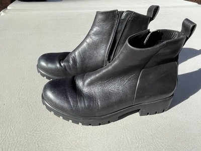 ECCO Modtray Black Leather Water Resistant Ankle Boot Womens 6 - 6.5 / 37