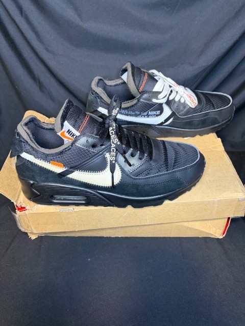 Nike Air Max 90 Off-White 'Black' Size 8M Style # AA7293001