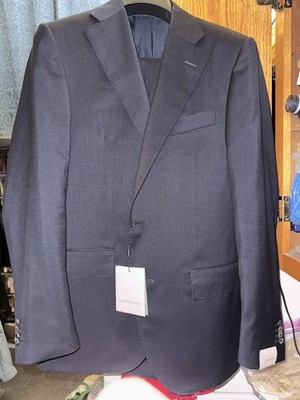 Corneliani Leader Dark Navy Suit Men s 48 IT 38 US fits 38 or 40 Slim New W Tags
