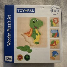 Toy Pal 5 In 1 Wooden Puzzle Set. 12m .
