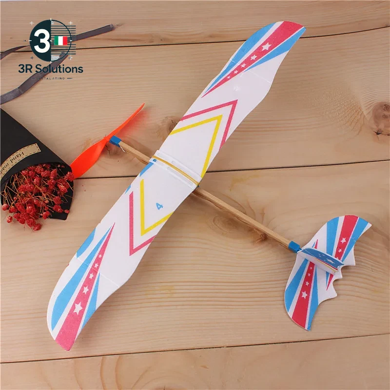 5/10 Pz Elastico Alimentato Modello Di Aereo Aliante Aerei Bomber Aereo Festa Di - Immagine 4 di 4