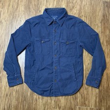 Save Khaki United Jacket Mens Medium Navy Blue Cotton Chore Utility USA Made SKU