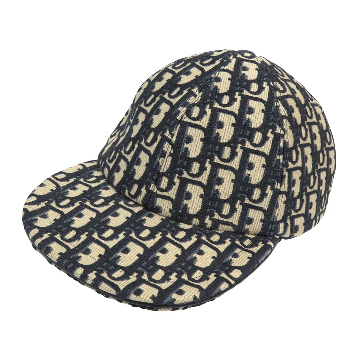 Dior — Dior Oblique Baseball Cap Christian Dior unisex Navy beige 【A】