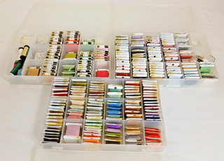 Embroidery Floss Anchor Thread & Storage Boxes Large Bundle Job Lot
