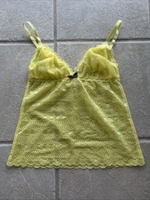 Vintage Victoria's Secret POUT Sheer Lace Babydoll Camisole Size SMALL