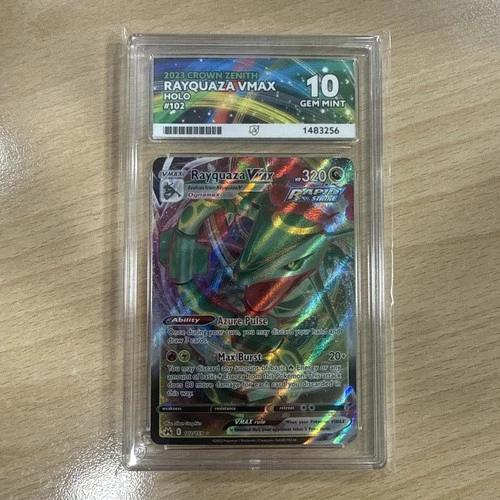 Pokemon TCG Rayquaza Vmax Crown Zenith 102/159 Ace Grade 10