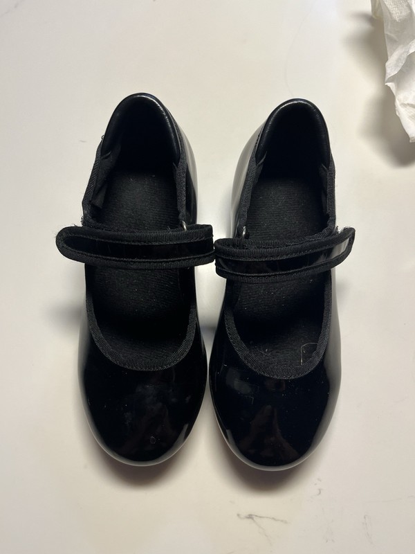 Black Patent Leather Tap Shoes size 12C