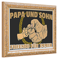 Holzschild Spruch 30X20Cm Papa Und Sohn Freunde FüR Immer