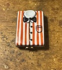 Limoges Peint Main Trinket Box - Striped Shirt With Bow Tie