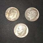 1960 1963 Denver 1964 Philadelphia 90% silver 10C Roosevelt Dimes