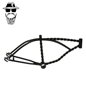 Cadre Vélo Lowrider 20 Pouces - Cage Tordue Noir - Neuf