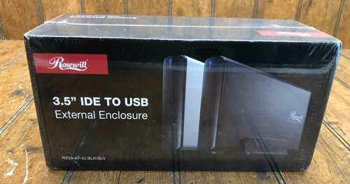 New Sealed Rosewill 3.5" IDE to USB External Enclosure RX35-AT-IV BLK/SLV