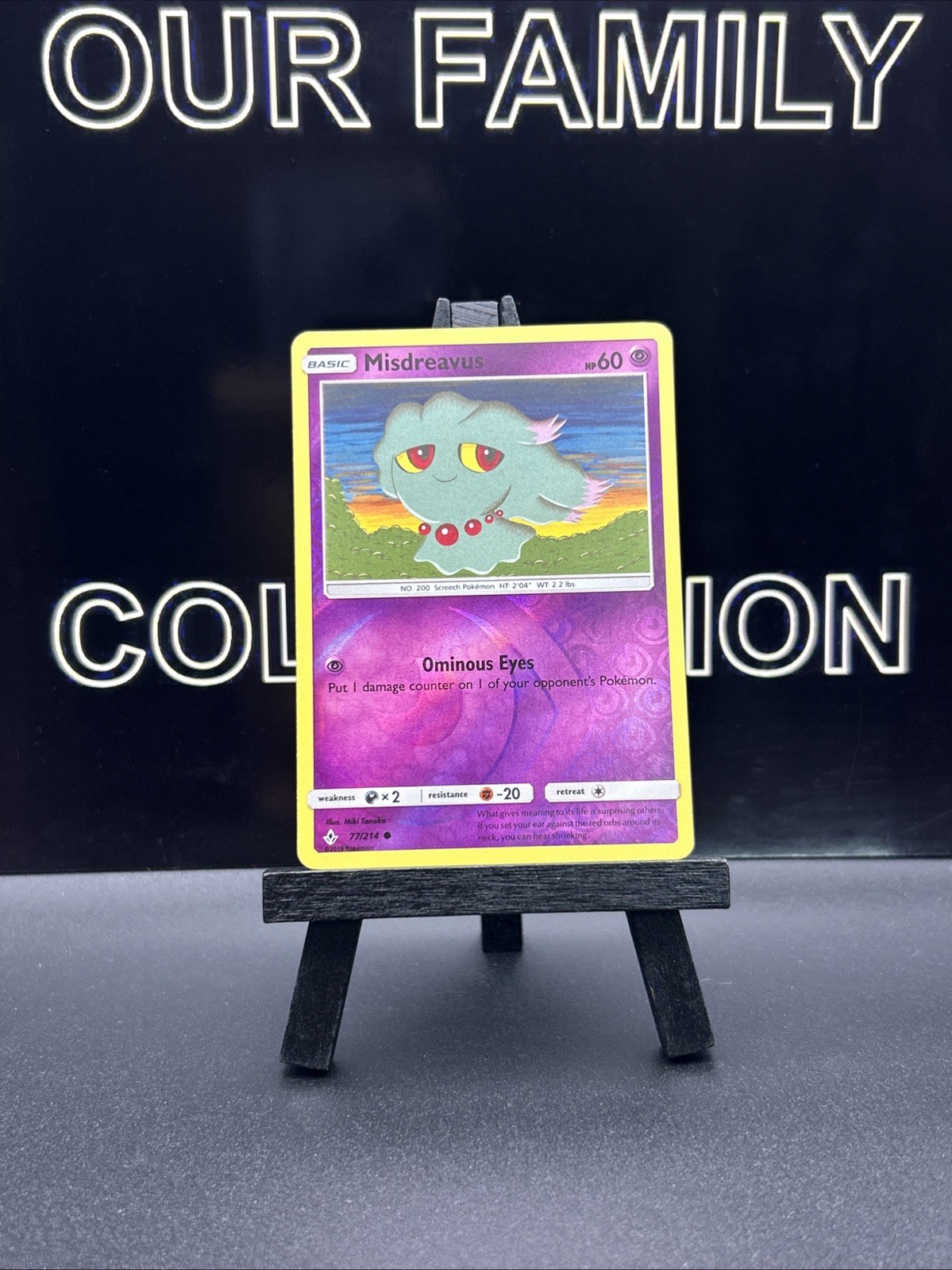 Misdreavus 77/214 Common Unbroken Bonds Reverse Holo 2019 Pokemon Card