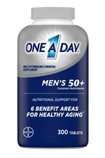300 Tablets One A Day Men's 50+ Multivitamin Exp 08/2026