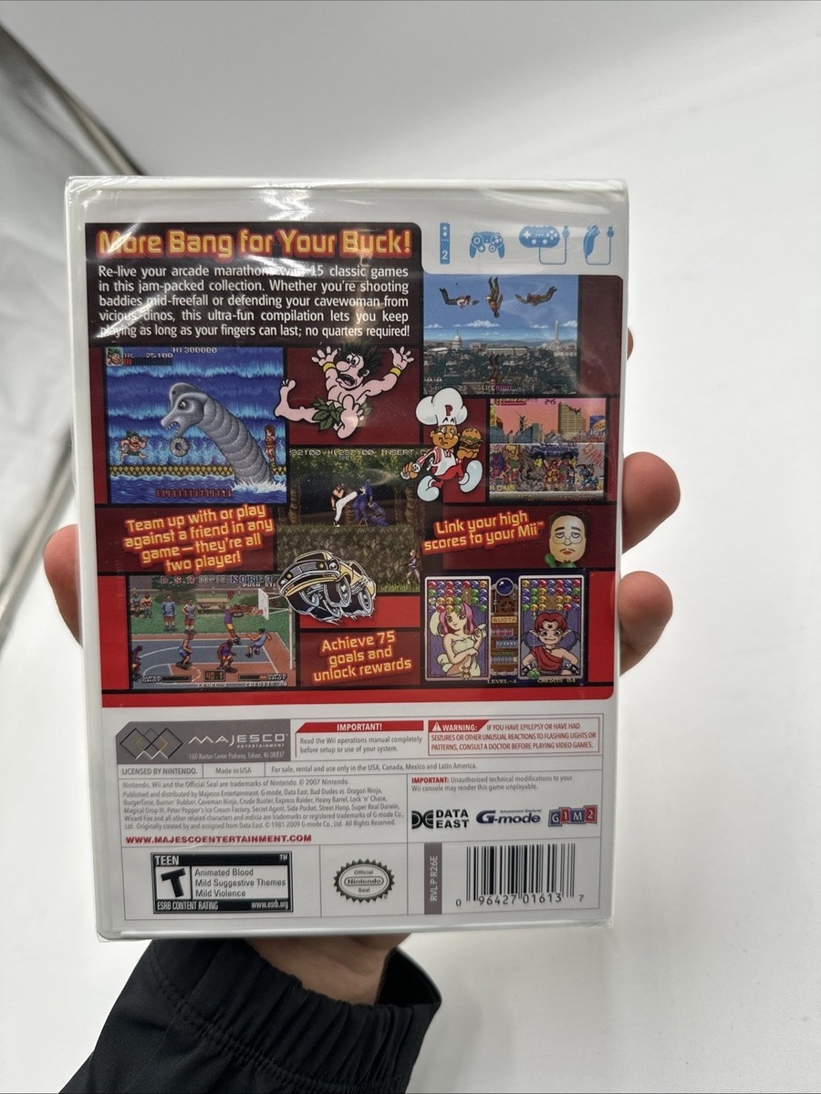 New - Data East Arcade Classics (Nintendo Wii, 2010) Sealed