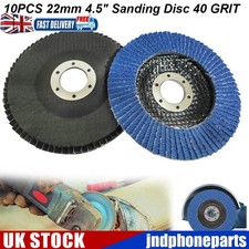 10PC Heavy Duty Flap Disc Grinding Sanding Disc Wheels 115mm 4.5" Grit #40 1.23 per disc
