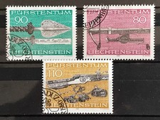 LIECHTENSTEIN - 1980 HUNTING WEPONS FINE USED SET SG 748-750 cv £4.40