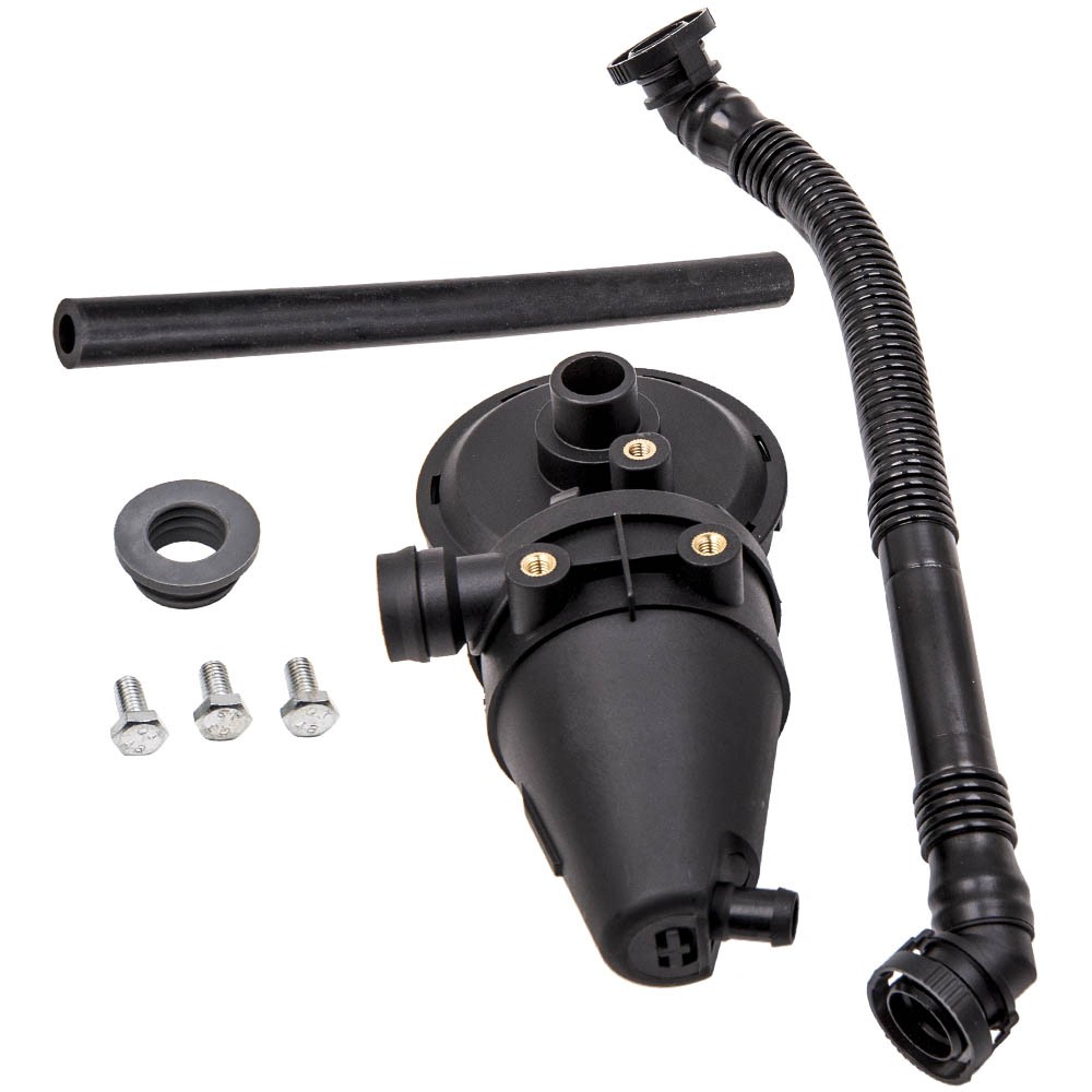 Oil Separator Crankcase PA66 Vent Valve Kit Breather Hose Fit BMW