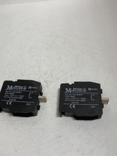 KLOCKNER-MOELLER EK10C CONTACT BLOCK 10A 600VAC/1A 250VDC 1NO LOT OF 2 