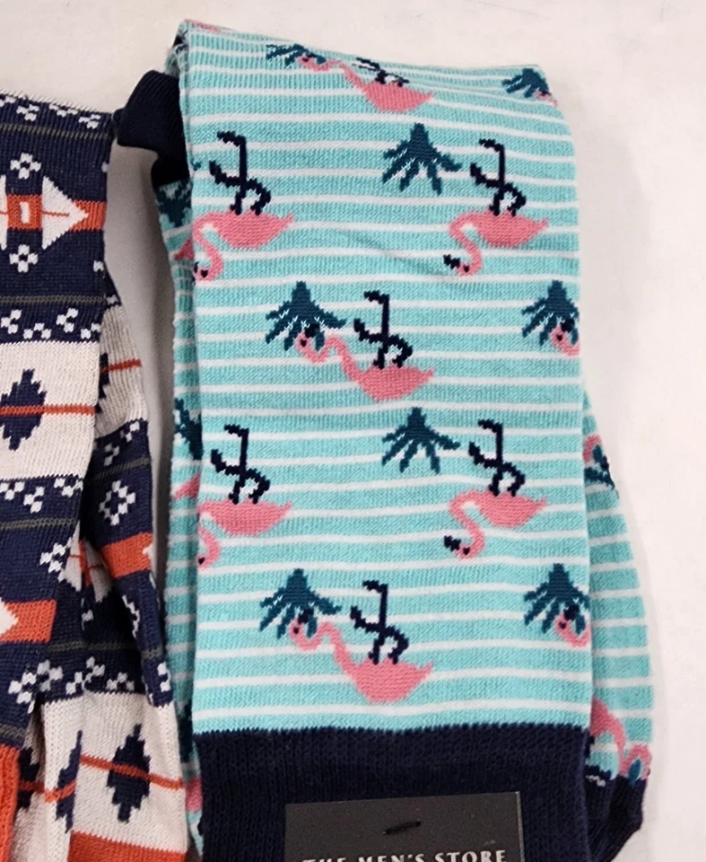 Meias masculinas The Men's Store at Bloomingdale's Printed Design Crew 10-13 multi - Imagem 3 de 4