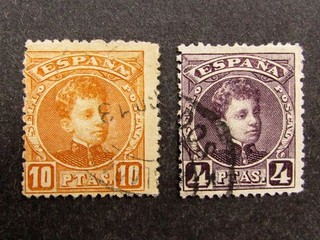 Sello de España nystamps # 285 286 usado $95 G21y688
