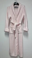 Elizabeth Arden Spa Essentials Pink Robe Soft Plush W/ Pockets, Women's Size S/M