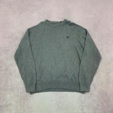 Chaps Knitted Jumper pullover knit sweater with embroidered logo Men's 2XL