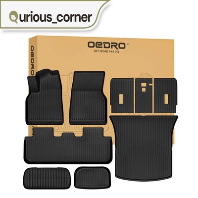 Floor Mats for 2025-2026 Tesla Model Y Juniper Cargo Liner &Backrest All-Weather
