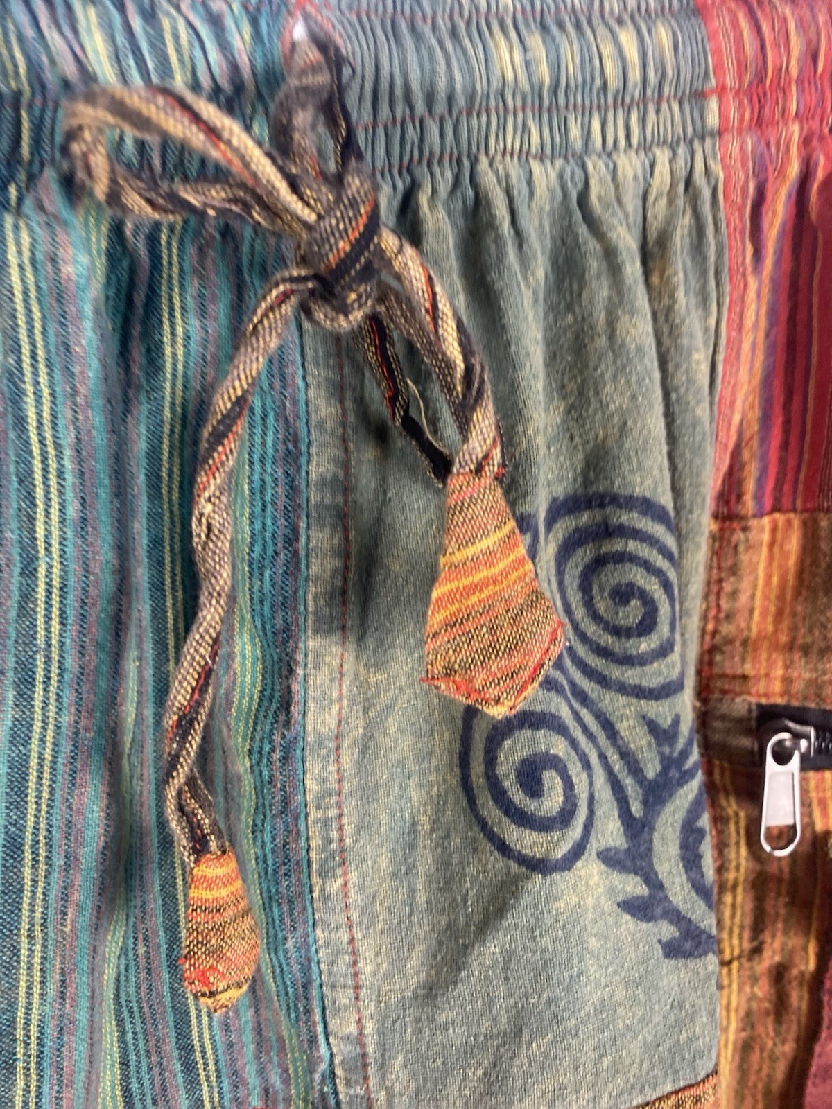 Himalayan Handmade Patchwork Pants Pockets Boho H… - image 4