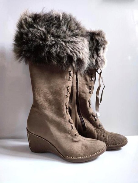 Women Pons Quintana Boots Beige Nubuck 39
