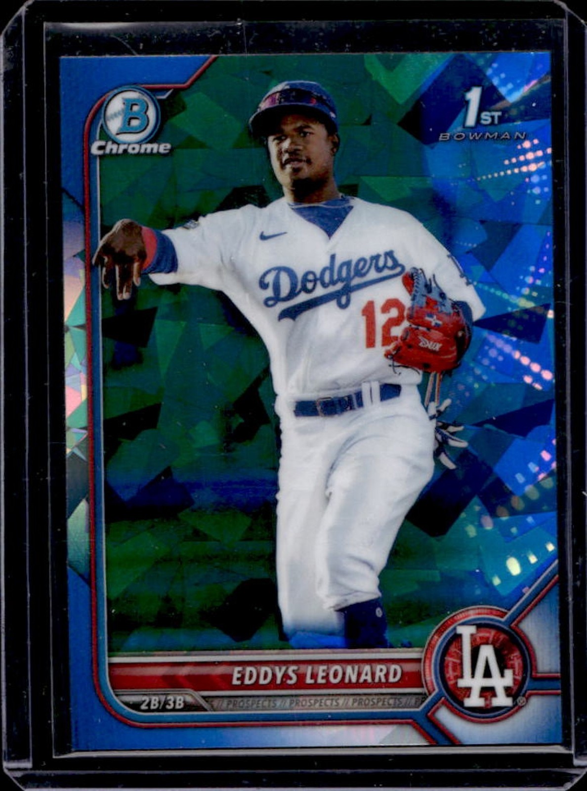 2022 Bowman Sapphire Eddys Leonard Chrome 1st Prospect #BCP-57 Dodgers