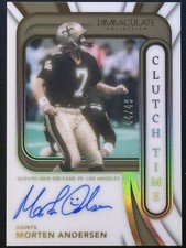 Morten Andersen Saints Auto /49 2024 Immaculate Clutch Time #CTS-MAN