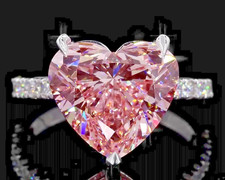 RARE 10.55 Ct Certified Pink Diamond Solitire Ring, Great Shine, FREE Studs