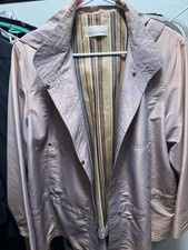 Vintage Raincoat / Cute Women  s Jacket / Pink Coat / Iridescent / Removable Hood