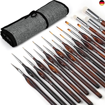 Miniature Brush Drybrush 18 Pieces Micro Detail Brush Set, Small Fine Detail